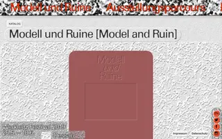 Modell und Ruine homepage website preview