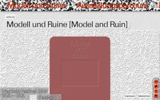 Modell und Ruine homepage website preview
