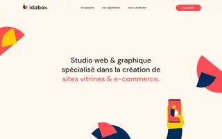 Idizbox homepage website preview