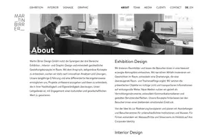 Martin Birrer Design homepage website preview
