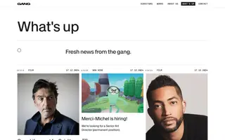 Gang homepage website preview