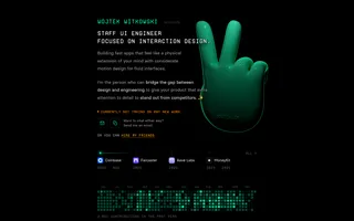 Wojtek Witkowski homepage website preview