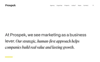 Prospek homepage website preview