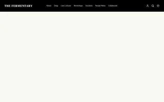 The Fermentary homepage website preview