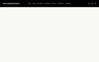 The Fermentary homepage website preview