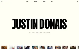 Justin Donais homepage website preview