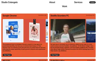 Studio Colangelo homepage website preview