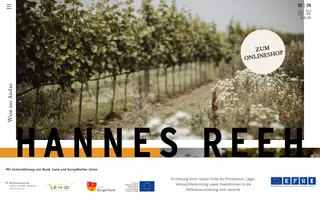 Weingut Hannes Reeh homepage website preview
