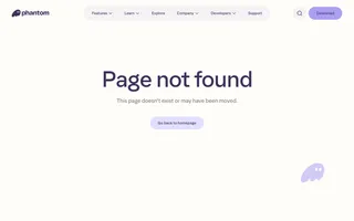 Phantom homepage website preview