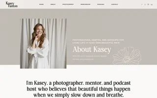 Kasey Fanton homepage website preview