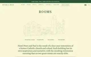 Hotel Peter & Paul homepage website preview