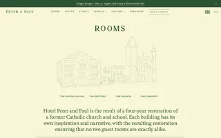 Hotel Peter & Paul homepage website preview