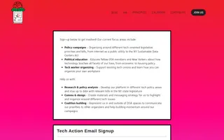Techaction homepage website preview