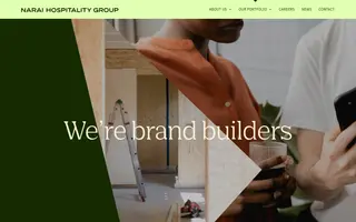 Narai Hospitality Group homepage website preview
