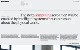 Normal Computing homepage website preview