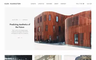 Narrator homepage website preview