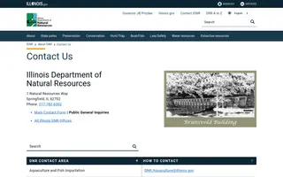 Illinois Department of Natural Resources homepage website preview