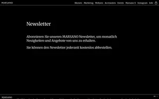 Marsano homepage website preview