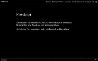 Marsano homepage website preview