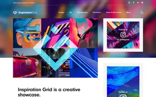 Inspiration Grid homepage website preview