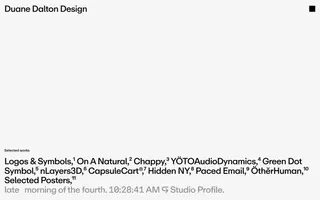 Duane Dalton Design homepage website preview