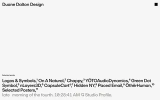 Duane Dalton Design homepage website preview
