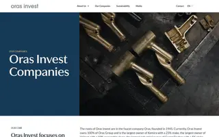 Oras Invest homepage website preview