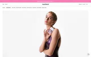 Touchland homepage website preview