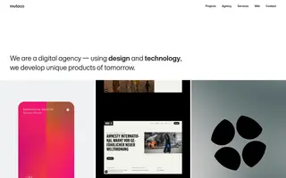 Mutoco homepage website preview
