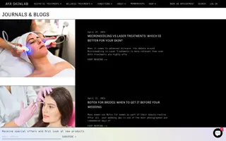 AE.R Skinlab homepage website preview