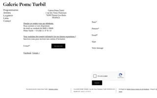 Galerie Pome Turbil homepage website preview