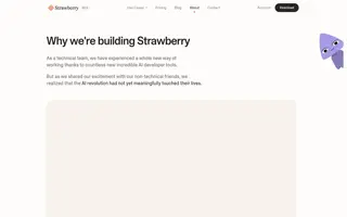 Strawberry homepage website preview