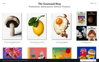 The Gourmand homepage website preview