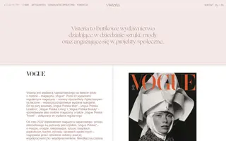 Visteria homepage website preview
