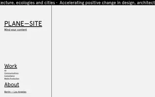 PLANE—SITE homepage website preview