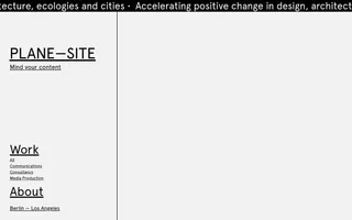 PLANE—SITE homepage website preview