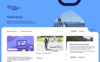 Accès transports viables homepage website preview