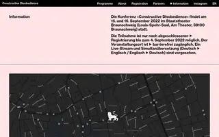 Constructive Disobedience homepage website preview