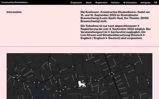 Constructive Disobedience homepage website preview