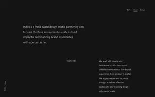 Index homepage website preview