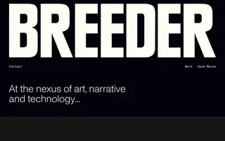 Breeder homepage website preview