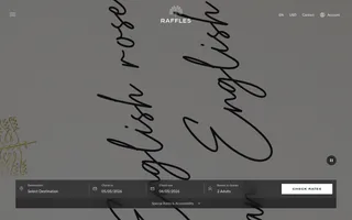 Raffles homepage website preview