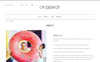 Candied Bakery homepage website preview