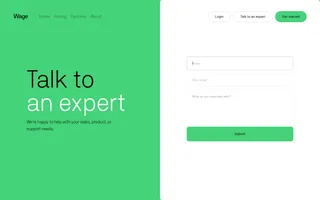 Wage homepage website preview
