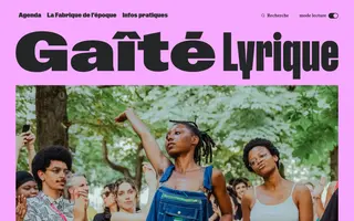 Gaîté Lyrique homepage website preview