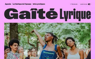 Gaîté Lyrique homepage website preview