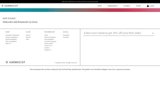 Karmacist homepage website preview