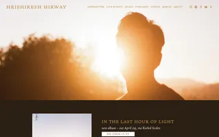 Hrishikesh Hirway homepage website preview