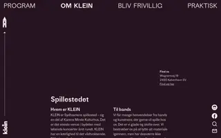 KLEIN homepage website preview