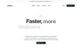 Ballpark homepage website preview